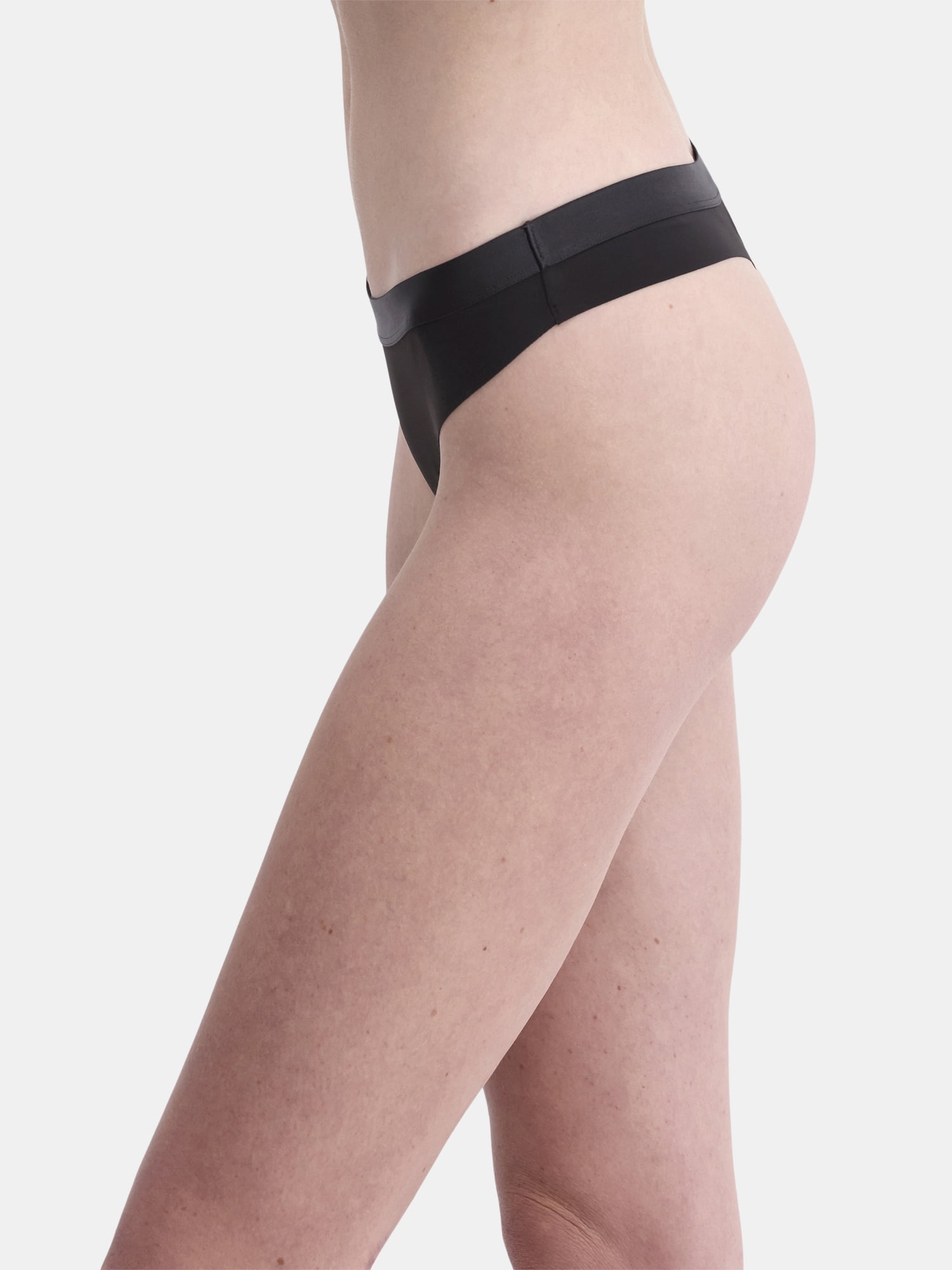 (3 pack) No Boundaries Micro Thong Panty, Women’s and Women’s Plus, Sizes S-XXXL