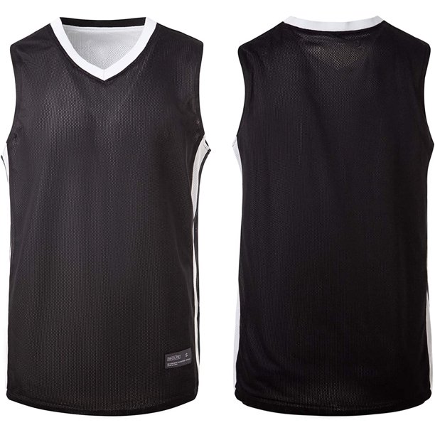 ARTORE Reversible Basketball Jersey for Men, Black and White Adult