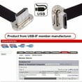 thumbnail image 5 of CY Micro USB2.0 Male to Micro USB Male 5Pin Ultra Slim Flat Data Charge Cable 16cm Down to Up Angle 90 Degree Connector, 5 of 9