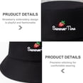 thumbnail image 2 of 56-58cm hat circumference cute strawberry female fisherman hat foldable outdoor sunscreen basin hatblack, 2 of 5