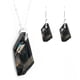 thumbnail image 1 of Juego de aretes y cadena con dije corte DeArt ZVEZDA plata mexicana ley .925 Gris Medianoche, 1 of 4