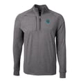 thumbnail image 2 of Men's Cutter & Buck  Heather Black Charlotte Knights Adapt Eco Knit Heather Big & Tall Quarter-Zip Pullover Top, 2 of 3