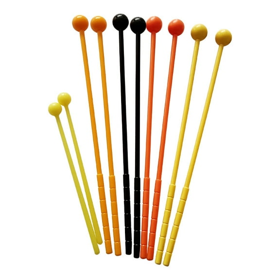 Dayesque 10-Pack Drum Mallets for Xylophone and Percussion Instruments, Plastic Drumsticks, Glockenspiel and Chime Mallets