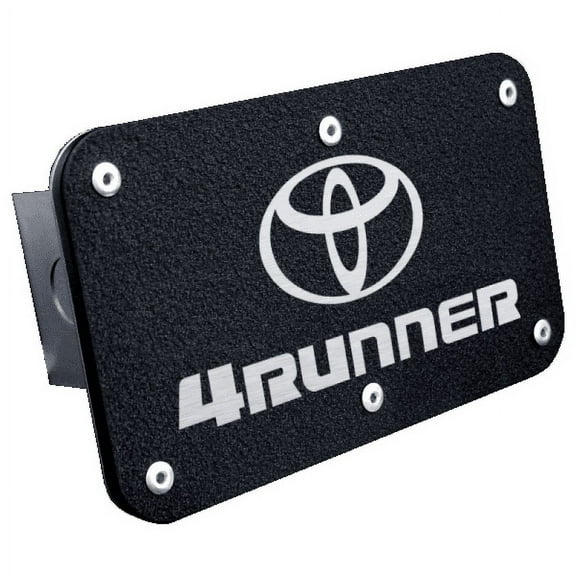 Toyota 4Runner Dual Logo Trailer Hitch Plug (Matte Black)