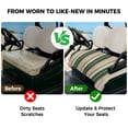 thumbnail image 4 of Golf Cart Seat Covers for 2 Seater,Green Brown Striped Soft Microfiber Cart Seat Towel Blanket,Modern Stripes Art Farmhouse Absorbent Breathable Non Slip Bench Seats Protector for Golf Course 51"x31", 4 of 9