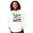 thumbnail image 3 of Gone Fishing Hunting Season Funny Dad Men's Big & Tall Graphic Hoodie Brisco Brands 4X, 3 of 5