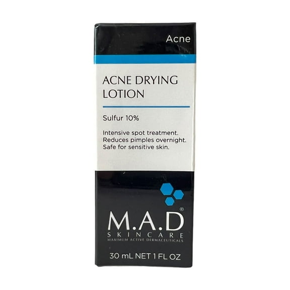 M.A.D Skincare Acne Drying Lotion Intensive Overnight Spot Treatment 30ml 1 Piece