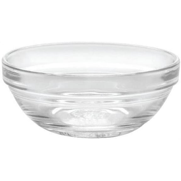 Duralex - Lys Stackable Clear Bowl 9 cm 3.5 inches, Set Of 6