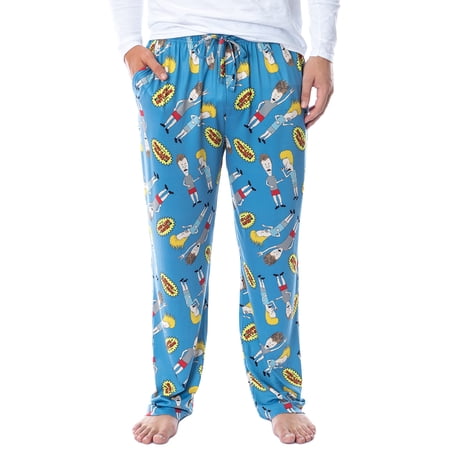 MTV Mens' Beavis and Butt-Head Logo TV Show Sleep Pajama Pants (X-Large
