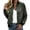Army Green, variant on EchfiProm Women Casual Zip‑Up Bomber Jacket Solid Color Long Sleeve Lightweight Windproof Outer Coat with Pockets for Spring Autumn Daily Outfits Gray S