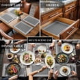 thumbnail image 3 of Grey Geometric Placemats for Dinning Table Set of 6, Bohemia Tribal Farm Tribal Patterned Burlap Kitchen Place Mats Waterproof Cloth Table Mats, Indoor Outdoor Placemats Easy Clean Dinner Decor, 3 of 8