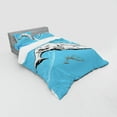 thumbnail image 3 of Ambesonne Animal Bedding Set 3 Pcs, Ocean Whales Hand Drawn, Twin XL, White and Blue, 3 of 3