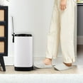 thumbnail image 3 of Stainless Steel Trash Can, 3.2 Gallon Lid, Soft Closing Pedal, Fingerprint Resistant, Durable, Suitable for Kitchen Bathroom Trash Can, 3 of 10