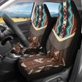 thumbnail image 2 of XYZCANDO 2 pcs Car Seat Covers for Interior Front Car Seat Covers Auto Accessories Washable, Van Truck SUV Car Front Seat Covers, Geometric Cowhide, 2 of 10
