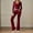 Red, variant on Workout Set Women Sets For Women 2 Piece Long Sleeve Crop Tops Fold Over Yoga Pants Matching Workout Sets Casual Outfits Sock Warm Red Tracksuit Female Long Sleeve Set Thick Suit plus Size Snow Bibs