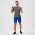 thumbnail image 3 of Aosijia Mens 2 in 1 Running Shorts Quick Dry Athletic Shorts with Liner Sports Breathable Gym Workout Shorts with Phone Pocket and Towel Loop M, 3 of 8