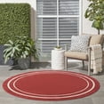 thumbnail image 4 of Nourison Essentials Indoor/Outdoor Brick/Ivory 8' x round Area Rug, (8 Round), 4 of 9