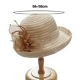 thumbnail image 5 of rygai Sun Hat Breathable Big Brim Flower Stitching Adjustable Trendy Dress Up Soft Rolling Edge Net Yarn Women Hat Summer Accessories,Apricot, 5 of 7