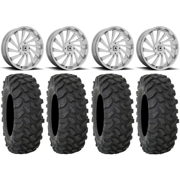 MSA Blade 22" Wheels Chrome 37" XTR370 Tires Polaris RZR XP 1000 / PRO XP / Ranger XP 900/1000