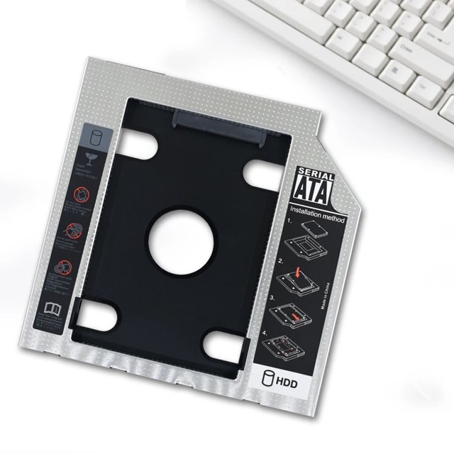 Universal Aluminum 2nd HDD Caddy 9.5 12.7mm SATA 3.0 Hard Disk Drive Box Optibay Enclosure 2.5 SSD ,Widely Use