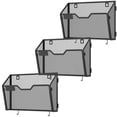 thumbnail image 1 of Paquete de 3 soportes para colgar archivos de pared Docnest, soporte de malla para cartas, soporte de pared para correo, papel y documentos con ganchos para oficina, hogar, escuela, negro, 1 of 6