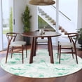 thumbnail image 3 of Large Round Rug 8Ft Washable Non-Slip, Green Flower Circle Area Rugs for Living Room Bedroom, Watercolor Floral Botanical Line Drawing Print Indoor Floor Mats Carpet Runner for Home Decor, 3 of 8