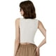 thumbnail image 2 of Chaleco QINSEN para mujer, cuello en V, sin mangas, botones en la parte delantera, blanco, talla M, 2 of 6