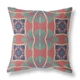 thumbnail image 1 of Amrita Sen CAPL497FSDS-ZP-18x18 Cosmic Circle Sprays Suede Zippered Pillow with Insert Red Green Indigo, 1 of 4