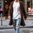 thumbnail image 3 of Suéter tipo cárdigan de color liso, chaqueta de punto suelta, suéter de otoño e invierno para hombre, 3 of 6