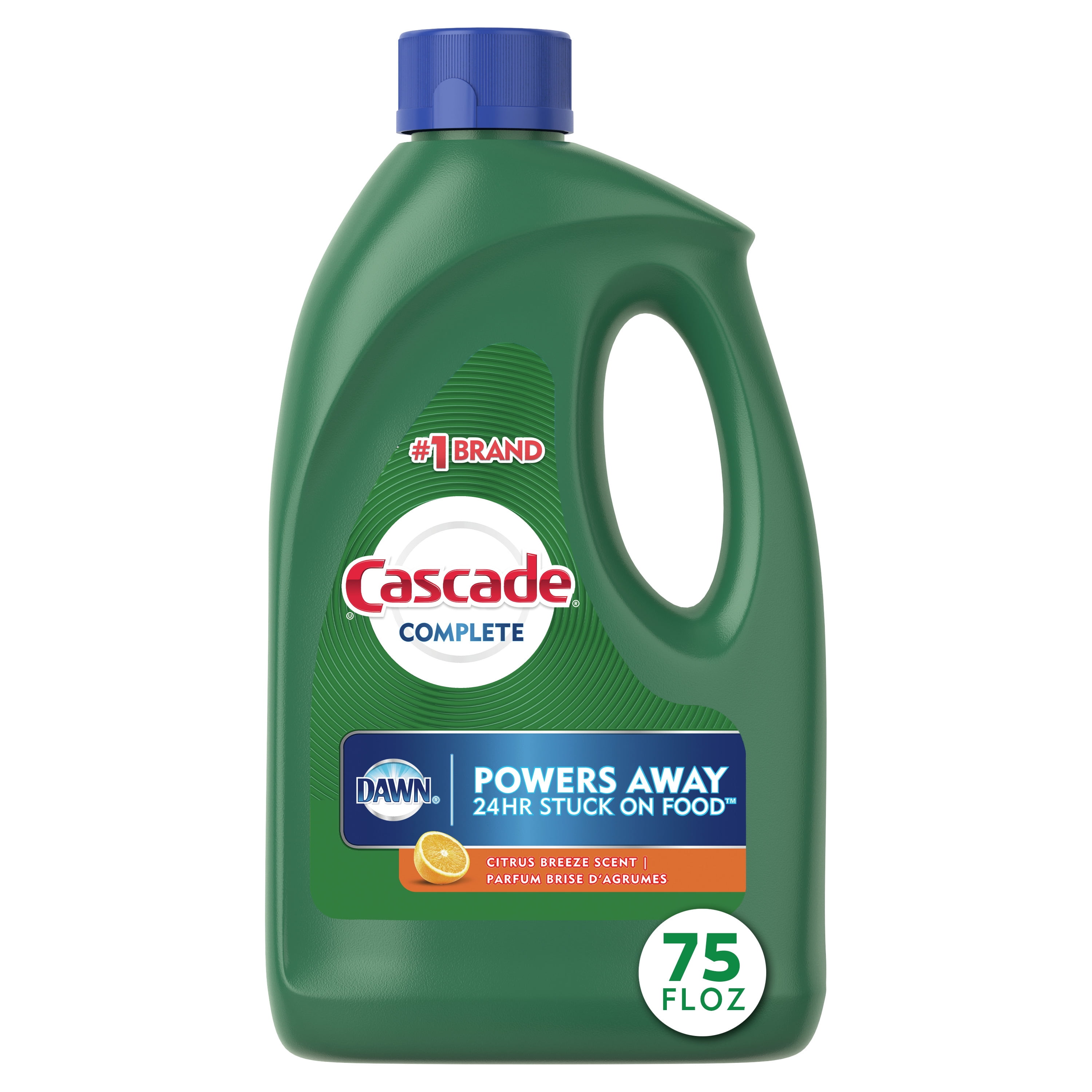 Cascade Complete Gel Dishwasher Detergent, Citrus Breeze Scent, 75 oz