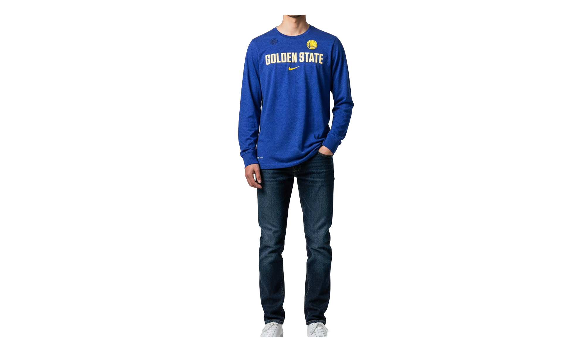 Nike NBA Golden State Warriors Long Sleeve T-Shirt Blue photo 2