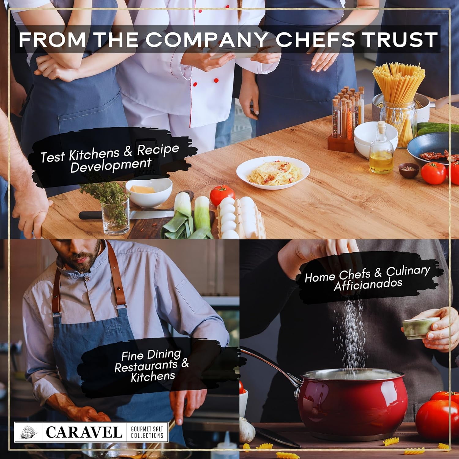 Caravel Gourmet Sea Salt Sampler Set, 6 Count by Sea Salt Superstore Gluten-Free