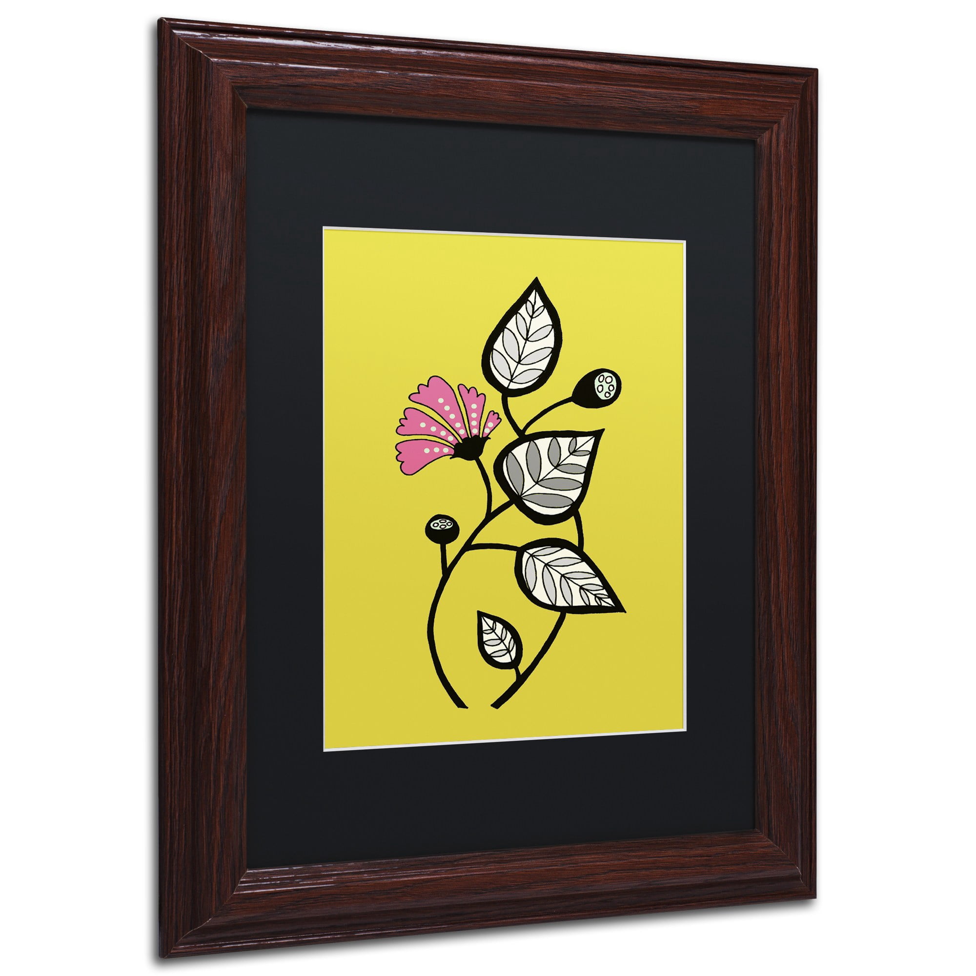 Trademark Fine Art "Tanto Tiempo" Canvas Art by Sylvie Demers, Black Matte, Wood Frame