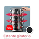 thumbnail image 3 of Especiero Giratorio 20 Tarros Vidrio Organizador P/ Especias Xtellar Plateado, 3 of 3