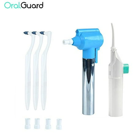 Oral-Guard 9-Piece Tooth Protection Kit - Tooth Polisher 3 Pack Tooth Stain Remover and Hydro Power Floss