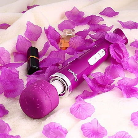 Oopsix Baguette magique Personal Massager Vibromasseur, USB rechargeable électrique puissant Boby 10 Fonctions Massager-Best Courbatures et sport de récupération Massage (Violet)