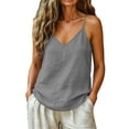thumbnail image 4 of Fashion Clothing Casual Spaghetti Strap Racerback Tank Tops For Women, 4 of 5