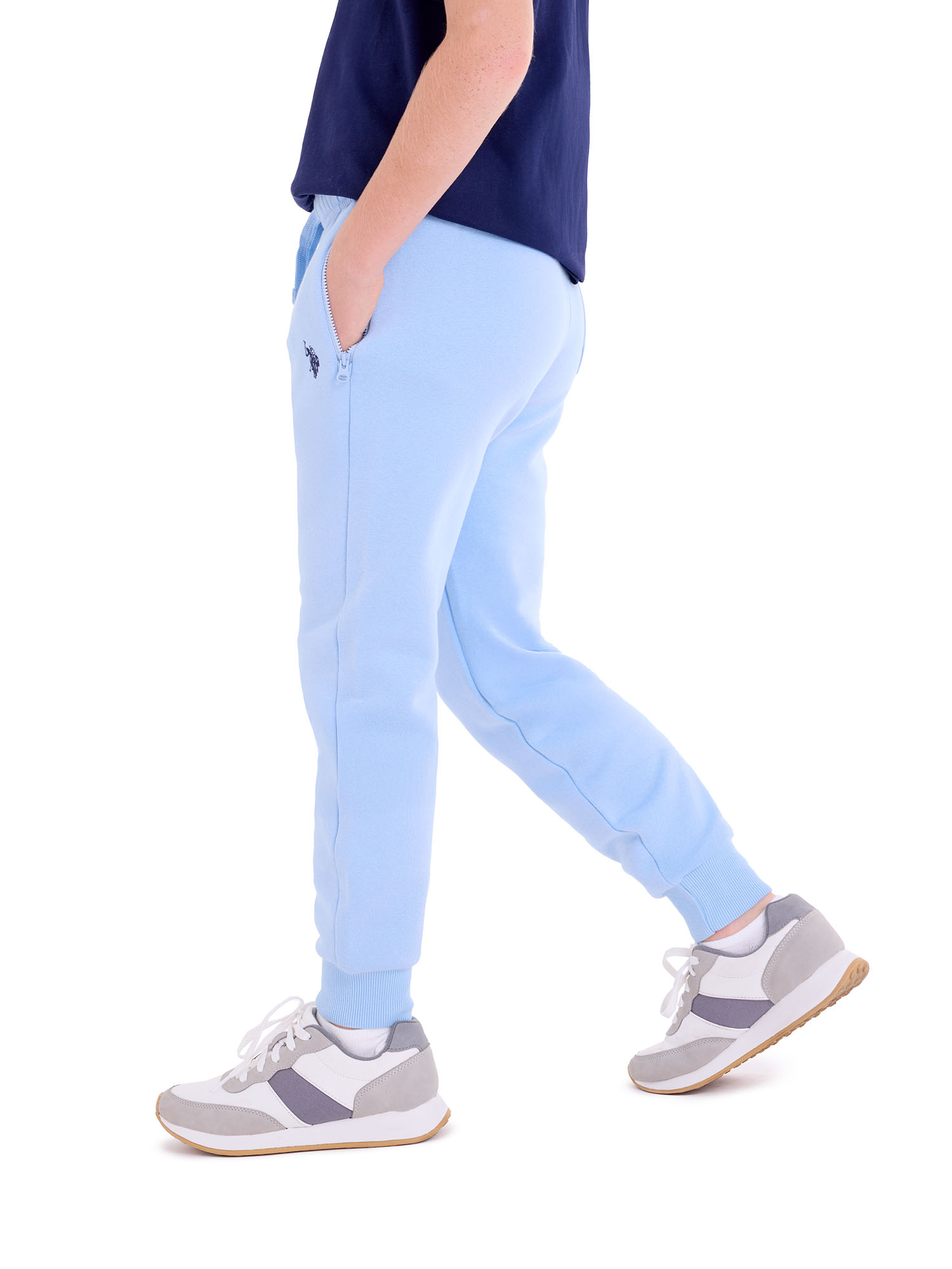 U.S. Polo Assn. Boys Fleece Jogger Pant Zip Pocket, Sizes 4-18