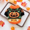 thumbnail image 4 of Halloween Small Dog Sweater Pumpkin Cat Turtleneck Knitwear Warm Pet Halloween Costume Pumpkin cat Outfit Holiday Puppy Dog Clothes for Girl Boys(M,Saffron), 4 of 7