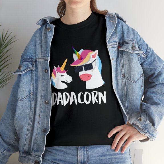 Dadacorn Unicorn Dad And Baby Fathers Day T-Shirt