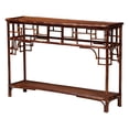 thumbnail image 3 of bali & pari Sebalio Boho Console Table, 49"W, Marbled Tortoise Brown, 3 of 8