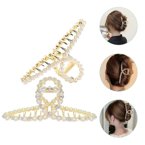 LOLIPPYY 2pcs Decorative Hair Clips for Women Claw Shape Hair Accessories Christmas