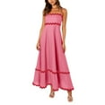 thumbnail image 2 of Women's Sleeveless A-Line Maxi Dress - Solid Color, Loose Fit, Polyester, Beach/Vacation, Sizes S-XL, 2 of 6