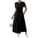 thumbnail image 2 of Vestido Informal de Corta para Mujer, con Bolsillos, Color Negro, Talla S, 2 of 8