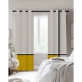 thumbnail image 3 of Geomrtic Yellow, Blackout Curtains 96 Inches Long for Bedroom, Abstract Stripes Patckwork Modern Art Thermal Insulated Room Darkening Black Out Window Curtain Panels Grommet Drapes for Living Room, 3 of 8
