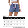 thumbnail image 5 of Yesfashion Women's Casual Bow Tie High Waist Shorts Smocked Elastic Waist Summer Loose Flowy Pant, 5 of 5