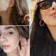 thumbnail image 4 of Pares Aretes Mujer Oro Pendientes Joyeria Largo Broquel, Color Dorado y Blanco 54 pares, 4 of 4