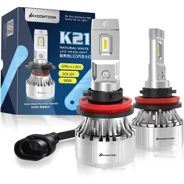 OPT7 JPN 5000K LED Headlight Kit – H8/H9/H11 Low Beam Bulbs – 2-Pack, 9V-32V (Fits 12V/24V Vehicles), Direct Replacement, White 5K