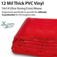 thumbnail image 2 of Moose Supply 10' x 12', 12 Mil PVC Vinyl Heavy Duty Waterproof Tarp Covers, Red, 2 of 7
