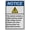 Warning Sign 5, variant on Industrial ANSI Vertical Mining Sign - 8"x12" Weatherproof, UV Resistant for Indoor/Outdoor Workplace (Mine site Authorized access only)